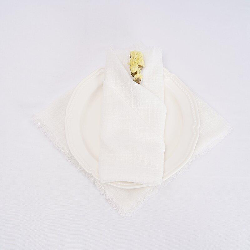 24pcs 32X32CM Sage Green Napkins Handmade Gauze Cotton Cloth Rustic for Weddings Party Baby Shower Banquet Christmas Decorations