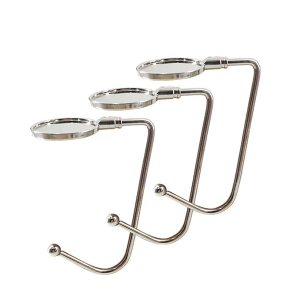 Mantel Hook Holder Fireplace Stocking Hanger for Christmas Set of 3 Sturdy Metal Non-Slip Purse Hook Hanger for Table Desk Fireplace School Bar