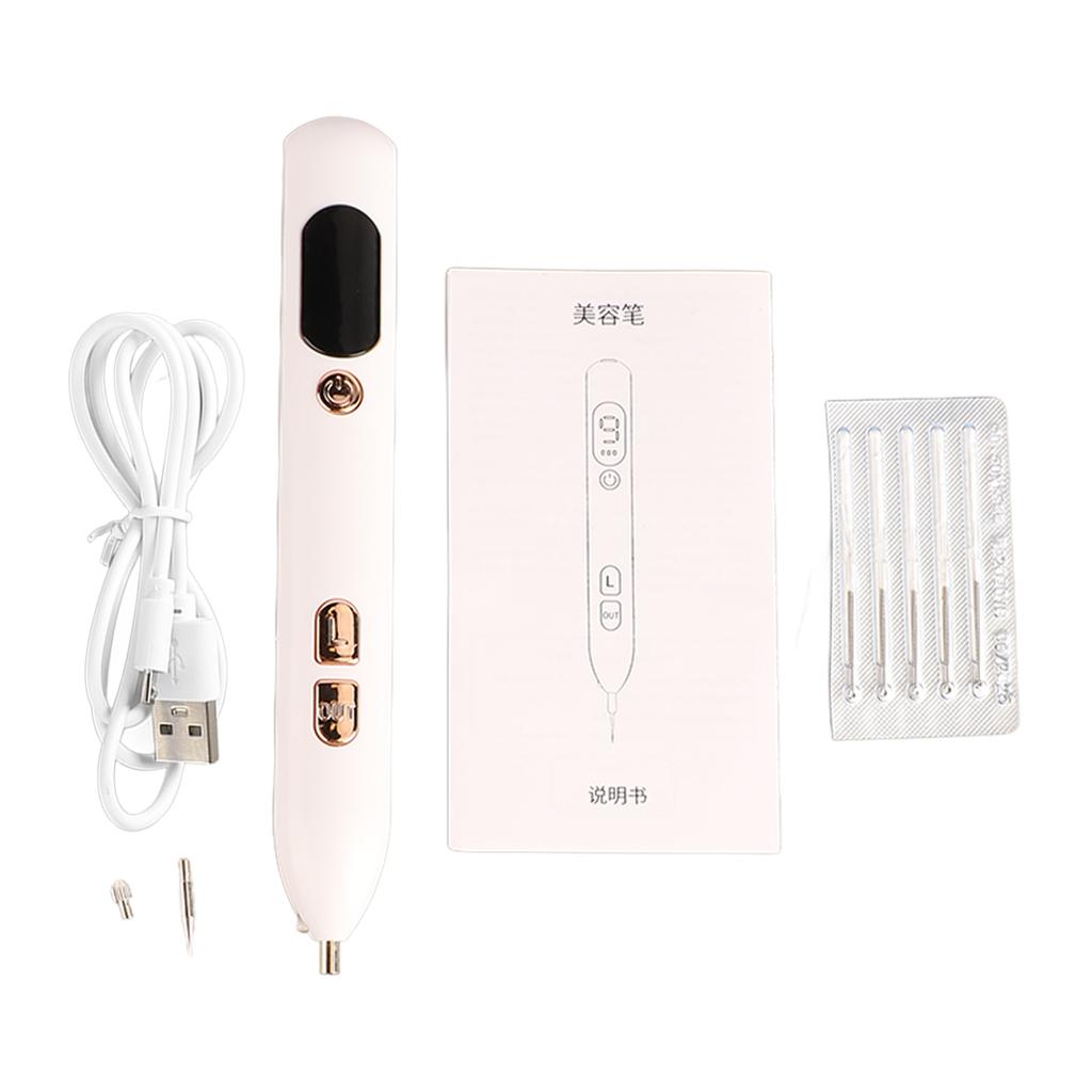Electric Mole Pen White Painless Electric Facial Skin Mole Pen for Home Beauty Salon