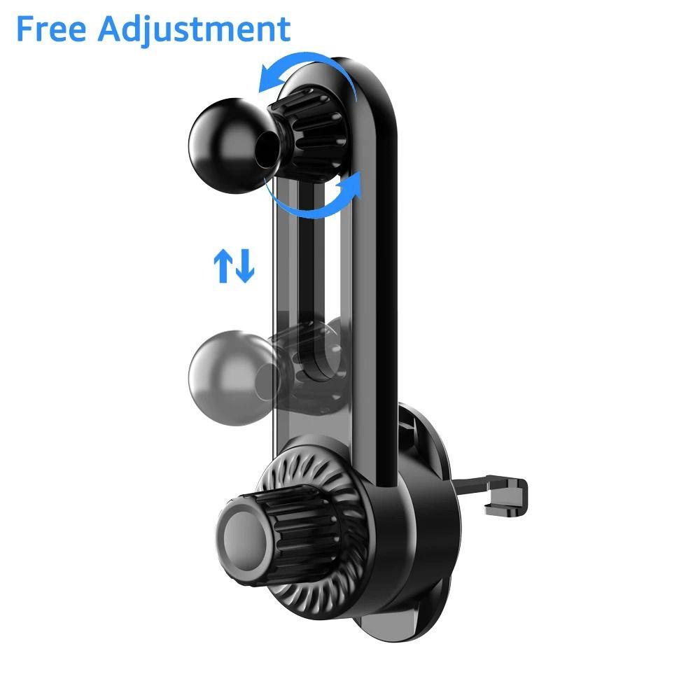 17mm Ball Head Car Air Vent Phone Holder Base Adjustable 360 Rotation Car Air Outlets Clip Bracket Accessories Phone Mount