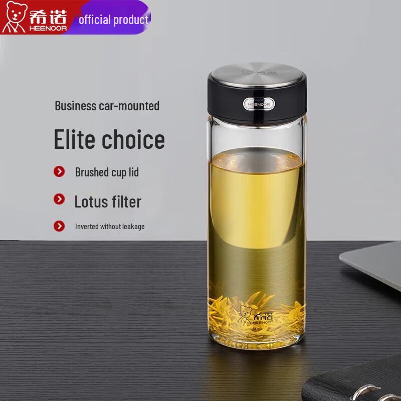 Heenoor Portable Single-Layer Glass Travel Mug