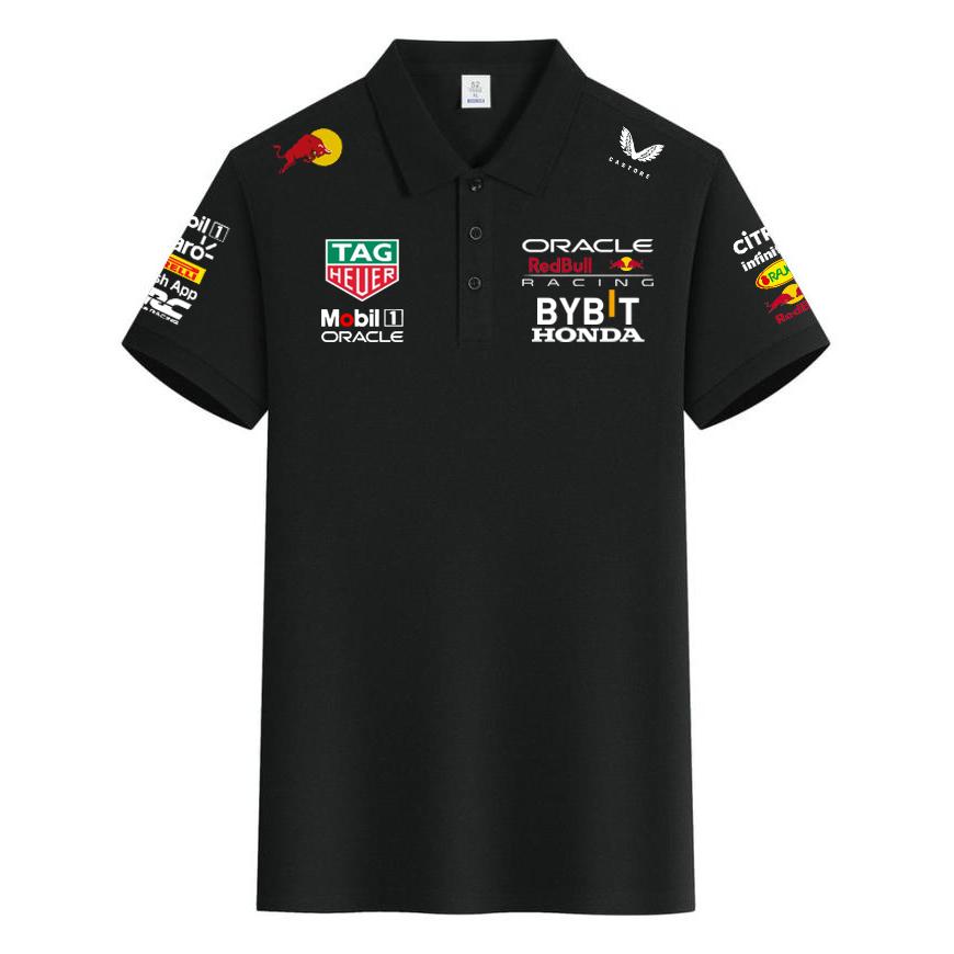 Red Bull Rennteam Verstappen Kleidung F1 Formel Racing Kleidung 2026 Sommer Herren Baumwoll-Polohemd