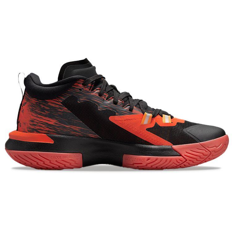 Naruto X Air Jordan Jordan Zion 1 SP PF Nine Tails Unisex Sneakers Black Alpha-Orange Chile-Red DQ5569-086