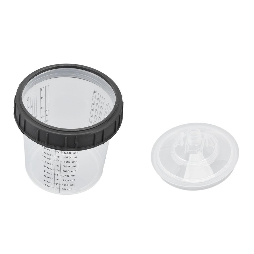 Disposable Paint Spray Cup Plastic Spray Paint Mixing Cup with Lids Painting Supplie 600ml