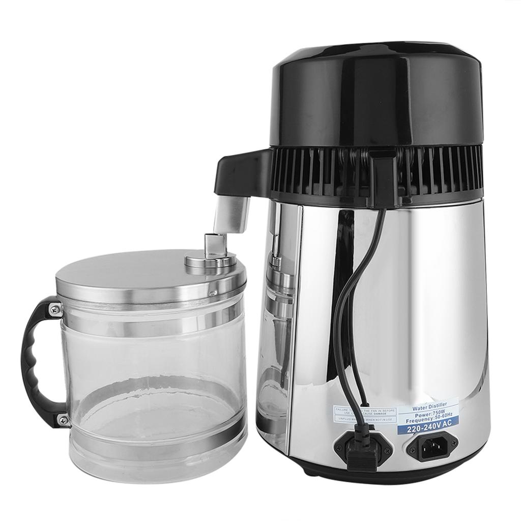4L Stainless Steel Countertop Pure Water Distiller Distillation Equipment for Home OfficeUS