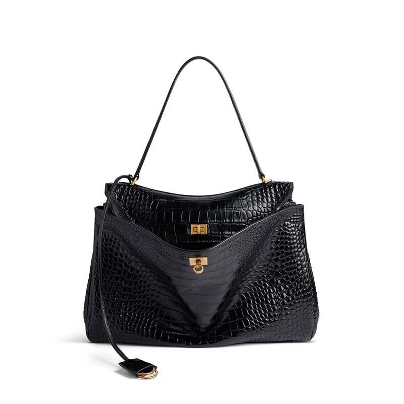 2025 New Women's Bag Authentic Leather High-end One-shoulder Large Capacity 100-piece Cross-border Cowhide