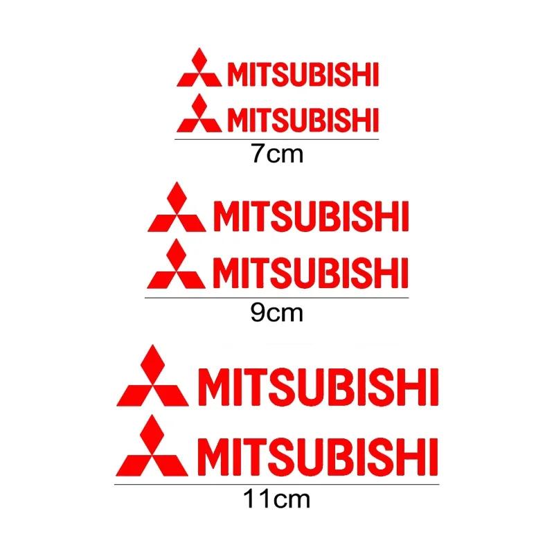 6pcs Car Wheel Caliper Stickers Vinyl Brake Decal for Mitsubishi Lancer Mirage OTO ASX L300 Montero L200 Outlander Delica Pajero