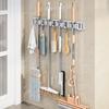 Household Products Bathroom No Drilling Powerful Mop Wall Mounted Clip Fixed Hook Broom Storage Rack