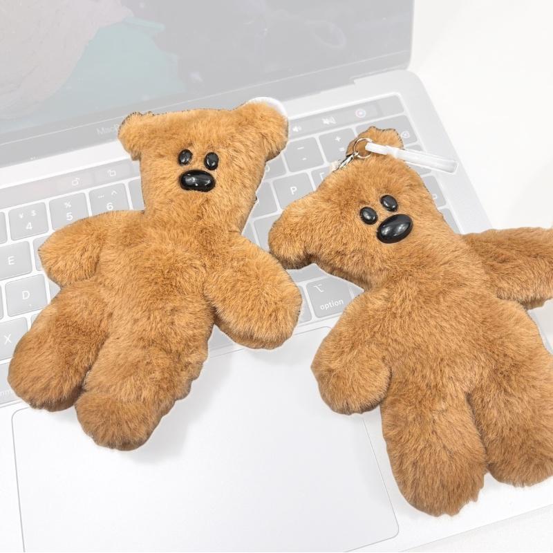 Teddy Bear Cute Plush Pendant Keychain Key Holder Decoration Bag Gifts Charm