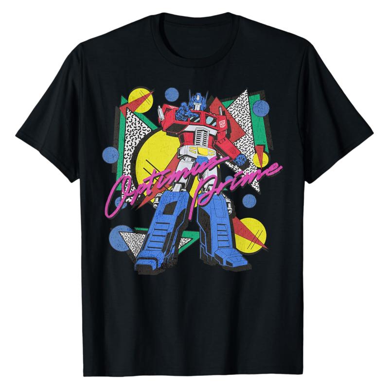 G1 Classic TShirt Transformers Optimus Prime Autobot Leader Printed Crew Neck Cotton Casual Trendy High Street Tops M