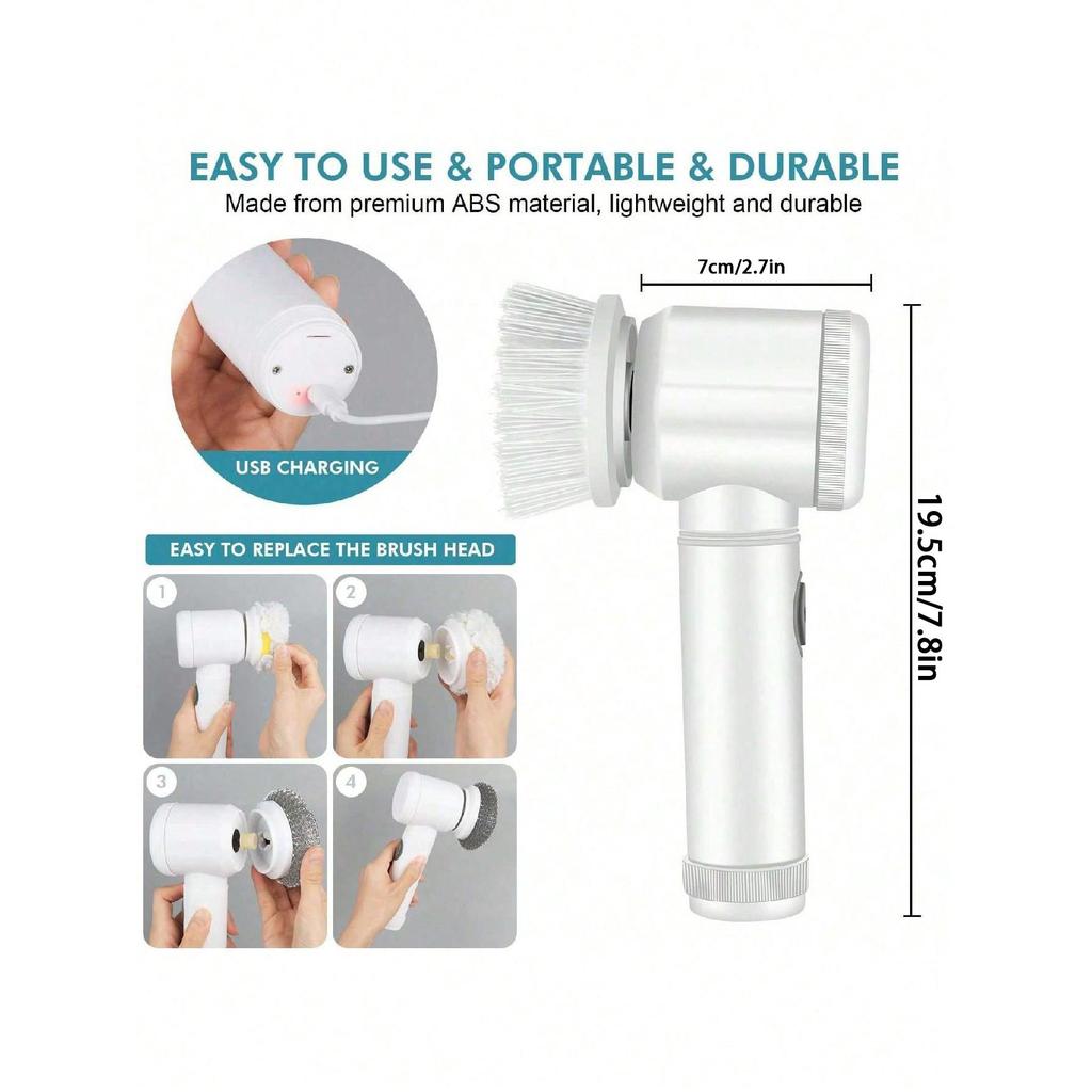 Escova de limpeza elétrica Cozinha Lava-louças Banheiro Limpador multifuncional Lustra-sapatos elétricos Suprimentos de cozinha