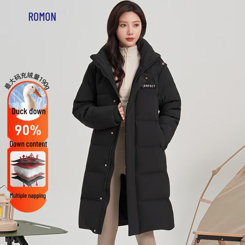 

Luomeng Women s 90% Duck Down Long Hooded Puffer Coat S