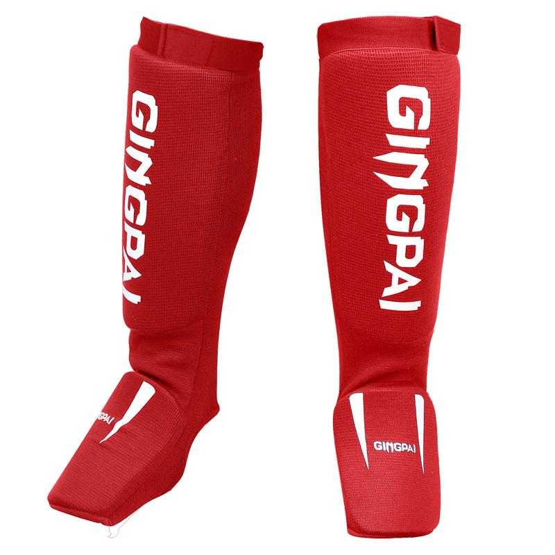 Youth/Adult MMA Boxing Leggings Calf Muay Thai Sanda Instep Training Game Ankle Protective Gear Men Women MMA Foot Shin Guard 1