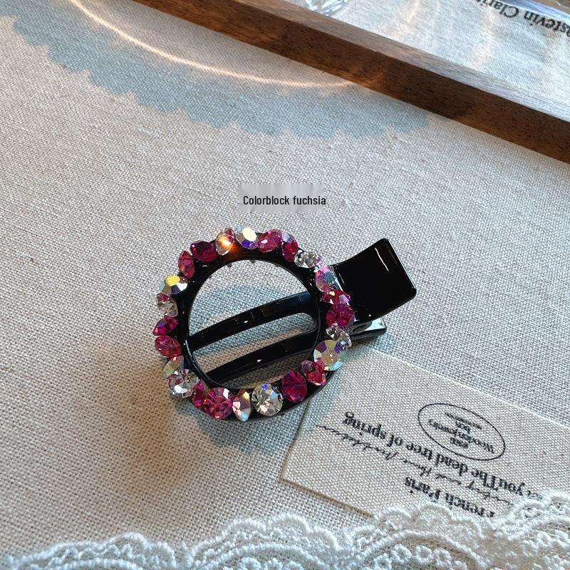 Корейская заколка-уточка со стразами