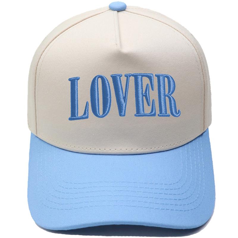 LOVER three-dimensional embroidery color matching truck driver hat European and American men and women couples casual sunshade baseball cap