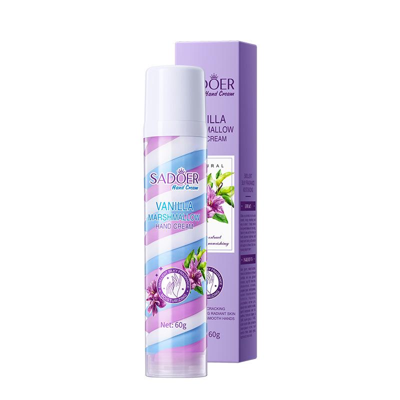 

Vanilla Marshmallow Tricolor Hand Cream 60g Autumn and Winter Moisturizing Hand Cream Skin Care Products 1