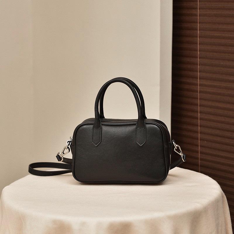 2025 Kadın Retro Bitkisel Tabaklanmış Deri El Çantası - Küçük Kare Günlük Omuz Çantası