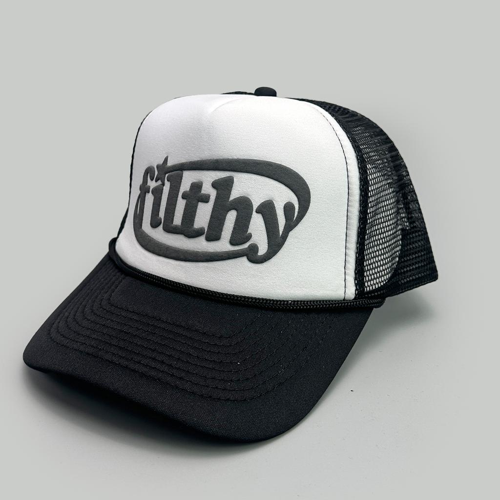 Color Block Filthy Letters Baseball Hats New Unisex Sunshade Color Block Breathable Personal Versatile Mesh Fashion Trucker Caps