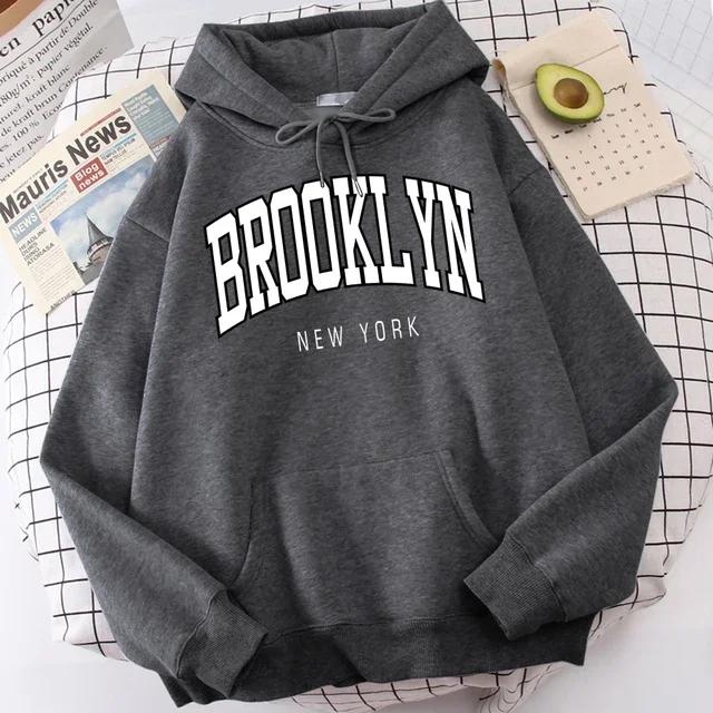 Brooklyn New York Print Hanorace pentru bărbați Haine de calitate la modă Trening clasic Simplicity Îmbrăcăminte Harajuku pentru bărbați