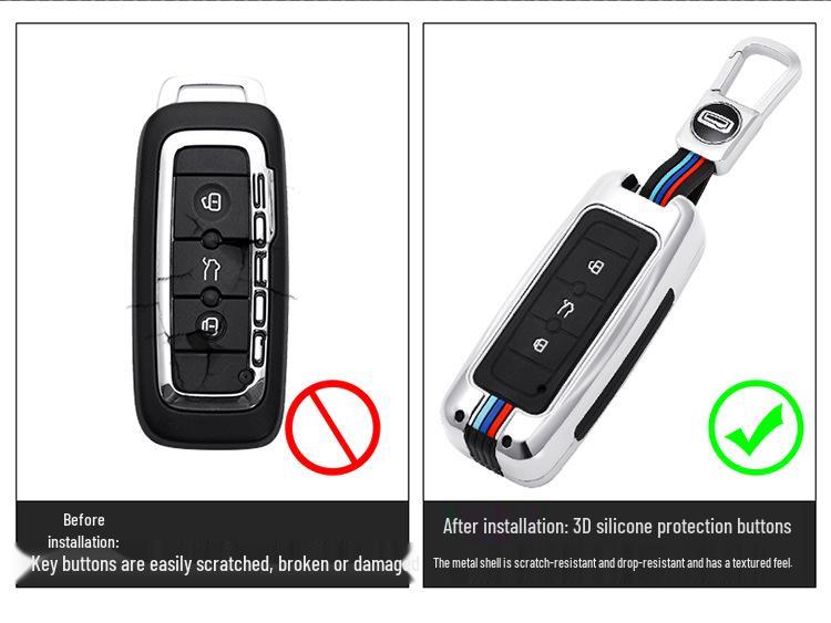 Qoros 5 Autoschlüsselhülle: Passend für 2017 Qoros 3 Urban SUV Smart-Fernbedienung, Schutzschnalle