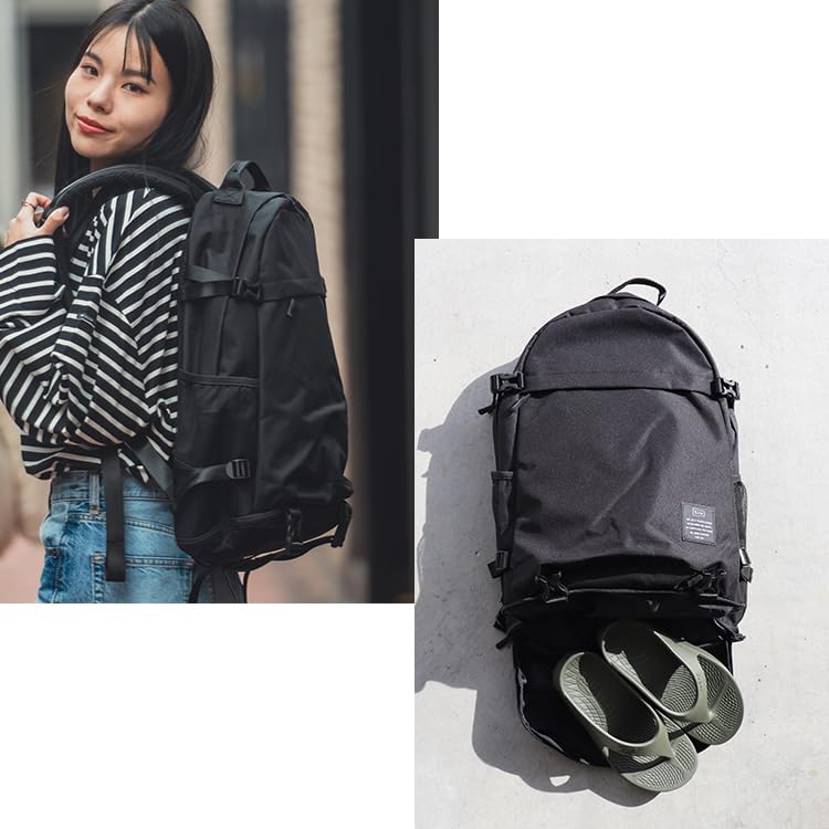 KiU 600D Backpack Large Capacity 22L Backpack with Shoe Pocket Perfect for Black - Water-repellent, Waterproof, - Commuting, School, Outdoors,