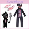 Costum Jumpsuit Cosplay Unic Siren Head Pisică Neagră Pentru Copii