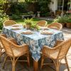 Home Kitchen Dining Party Use Durable Rectangle Washable Fabric Cotton Linen Tablecloth