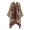 Classical Style Women's Shawl Double-sided Tassel Slit Cape High-end Travel Warm Cape