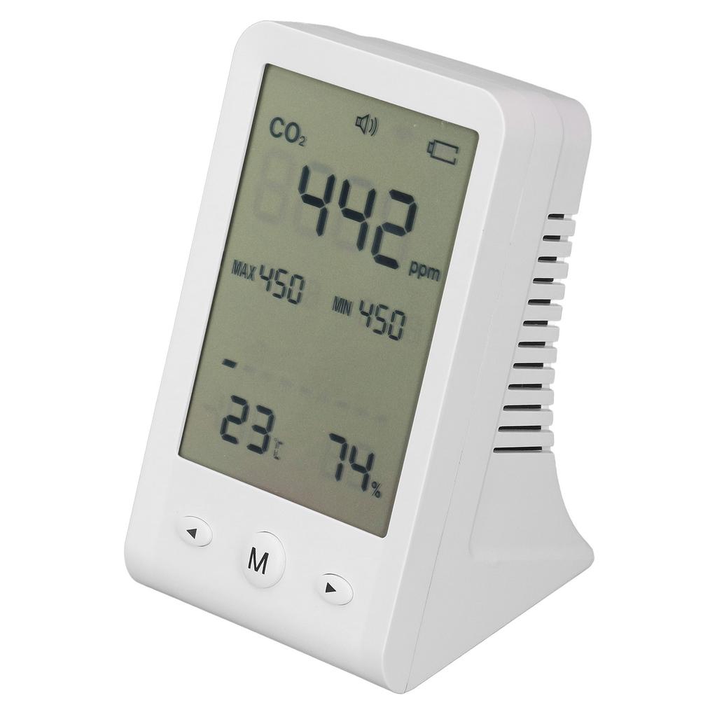 CO2 Monitor Thermometer Hygrometer High Accuracy Desktop CO2 Detector Indoor Air Quality Meter with