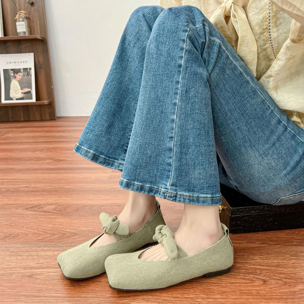 Korean version of casual shoes women's versatile flat shoes 2025 spring and summer new shallow soft-soled Mary Jane shoes Doudou shoes