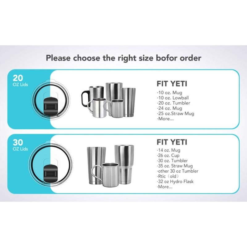 Durable Lid Cup Replacement Part Mug Replacement Lid Leakproof Cup Cover Plastic Material Suitable for 20OZ/30OZ Cups
