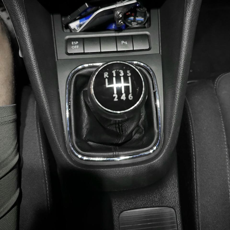 5/6 Speed Stick Gear Shift Knob with Leather Boot Collar Case for Volkswagen VW Golf 5 V MK5 MK6 Jetta R32 2004-2014 Car-Stying