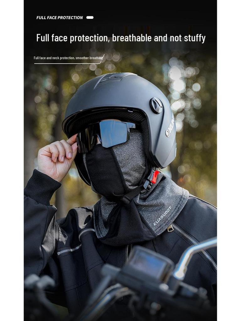 Warme Fleece- Sturmhaube: Winddichte Vollgesichts-Motorrad-Skimaske für Männer & Frauen