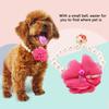 Dog Pet Pearl Flower Collar Elastic Necklace for Puppy Collar Jewelry Accessory(Rose Red)