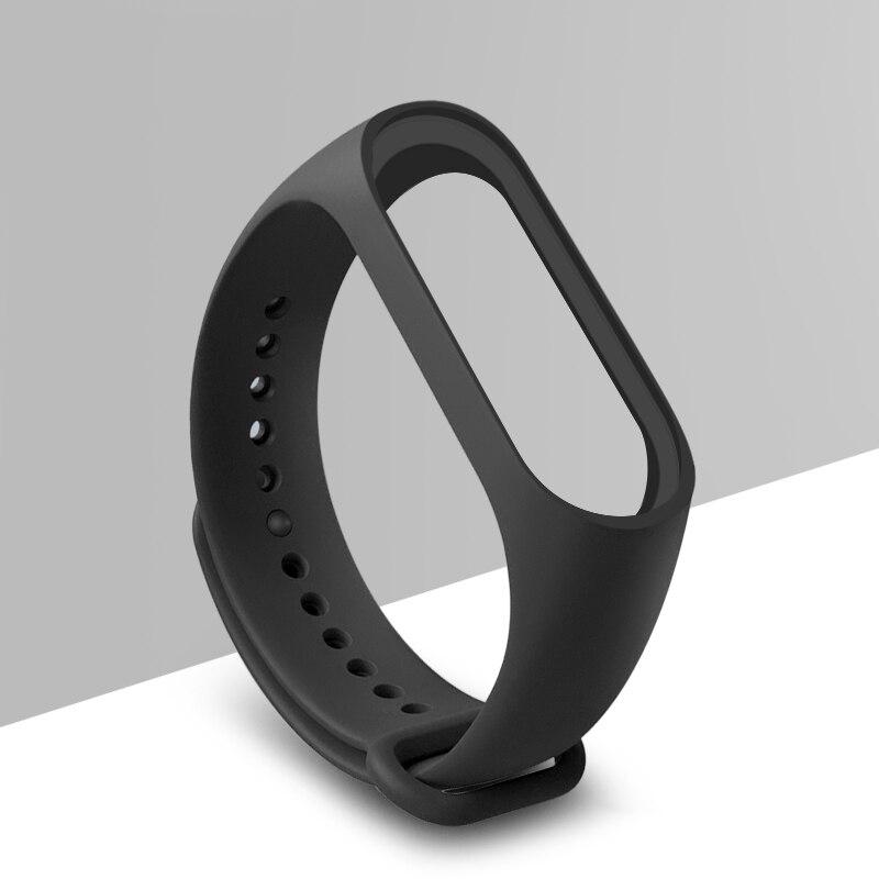 

Ремешок для браслета Xiaomi Mi Band 3 4 5 Ремешок силиконовый ремешок 5 для браслета Xiaomi для Mi Band 3 4 Ремешок для браслета 5 For Miband 4 чёрный
