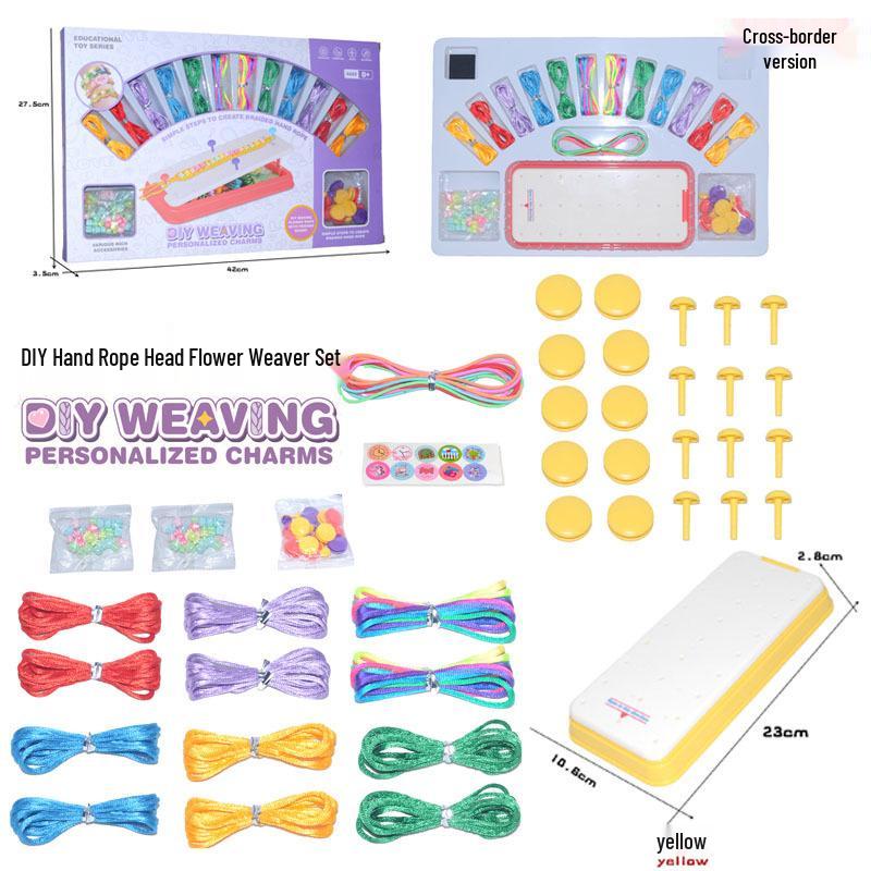 DIY Children's Bracelet Weaving Set: Colorful Craft Toy for Girls