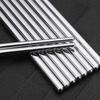5 Pairs  Stainless Steel Chopsticks Reusable Non Slip Chopsticks Dishwasher Safe