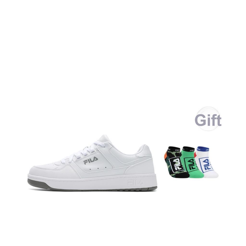 New FILA TARGA 1+Round Shield Shoes Breathable And Lightweight Low Top Tennis Shoes Men's Standard White A12M531005FCD