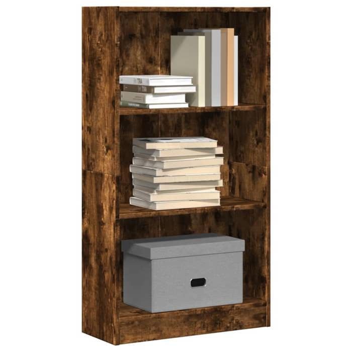 VidaXL Bookcase Smoked Oak 60x24x109 Cm Engineered Wood, Bookshelf, Book Holder, Book Support, Cabinet of 857807