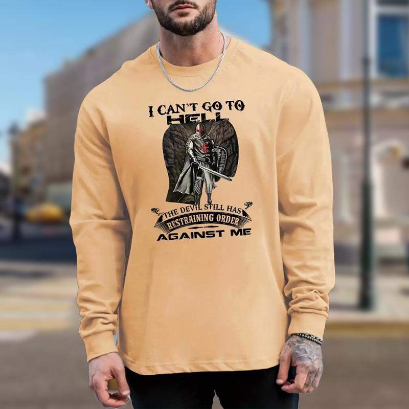 

Мужские футболки с принтом «Спартанский воин», футболки с длинным рукавом, повседневные свитера с круглым вырезом, мужская одежда больших размеров 8XL коричневый