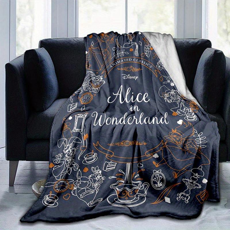 1pc, Enchanting Alice in Wonderland Home Decor Blanket, Flannel Throw, Living Room, Bedroom, or Outdoor Adventures