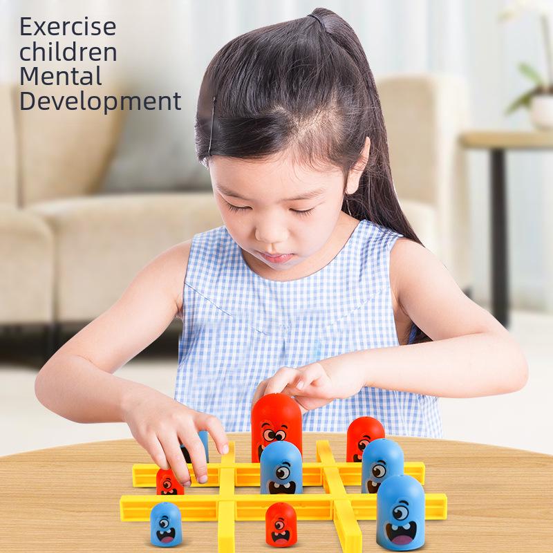 Matrioșcă Tic-Tac-Toe & Șah Set Jucării Familiale Interactive