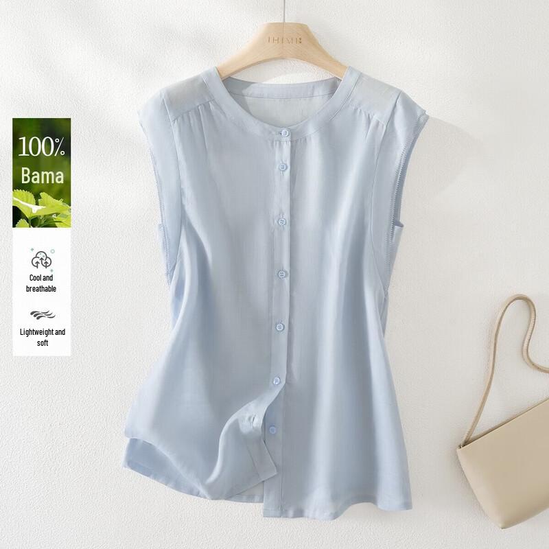 IHIMI Women s 100% Ramie Fashion Top L