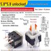 Self-Locking/Non-Locking Button Switch Keypad, Six-Pin, 5.8mm/7mm/8mm/8.5mm