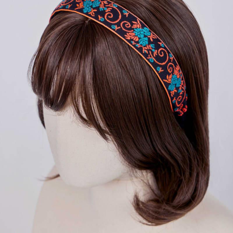 MAIA Vine Rose Headband P - Red Black