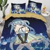 Anime Kawaii Bedding Set Japan Anime Loli Duvet Cover Set Kids Bedroom Cartoon 3D Printed Quilt Cover Bedroom Gift