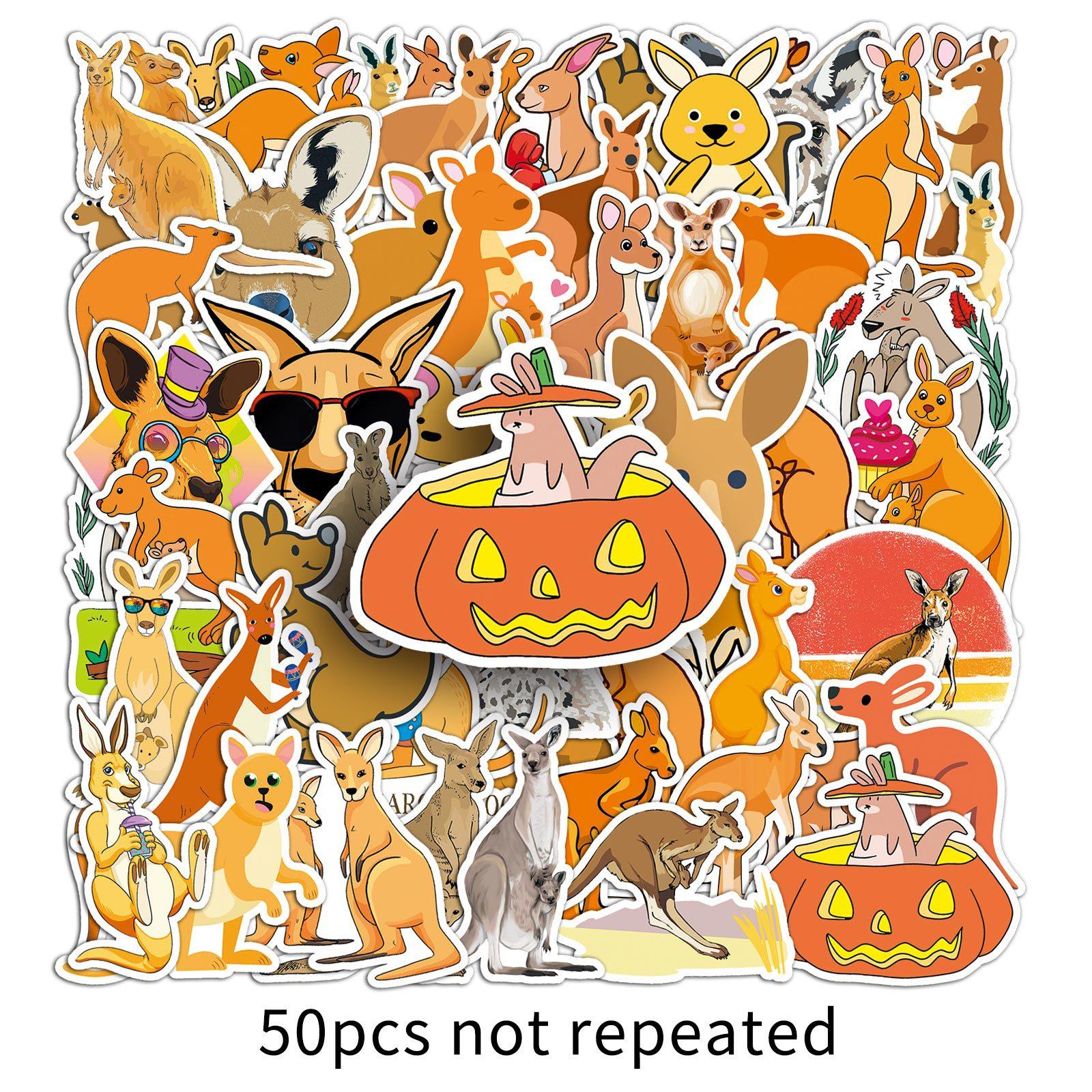 

50 Кенгуру Дудл Личность Мультяшный Милый Животное Сделай сам Чехол для Мобильного Телефона Водяной Стакан Чемодан Наклейка Водонепроницаемый