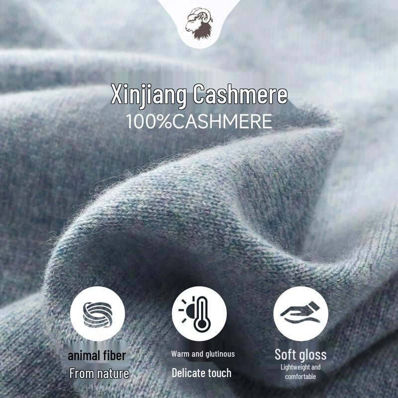 Zhaojun Women's 100% Cashmere Round Neck Cardigan Sweater