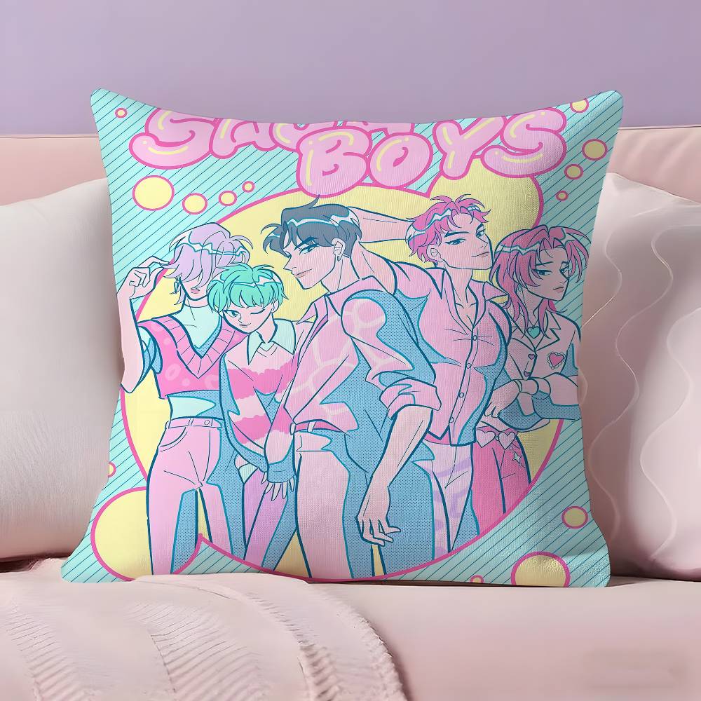 Hot KPop S-Saja Boys Pillow Case Pillowcase Ultra Soft Skin Friendly Fabric Cloud Like Comfort & Concealed Zipper