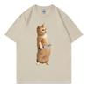 Funny Cat With Knife Meme Tshirt Unisex Unisex Clothing High Street Fashion Trend Tshirts Summer Casual Loose Short Sleeve T Shirt